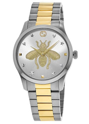  Shop Authentic Gucci G Timeless Silver Dial Two Tone Steel Strap Watch For Women - YA1264131 - Luxxuri