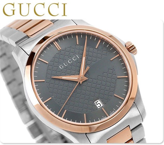  Shop Authentic Gucci G Timeless Grey Dial Two Tone Steel Strap Watch For Men - YA126446 - Luxxuri