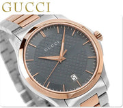  Shop Authentic Gucci G Timeless Grey Dial Two Tone Steel Strap Watch For Men - YA126446 - Luxxuri