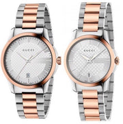  Shop Authentic Gucci G Timeless Silver Dial Two Tone Steel Strap Watch For Men - YA126447 - Luxxuri