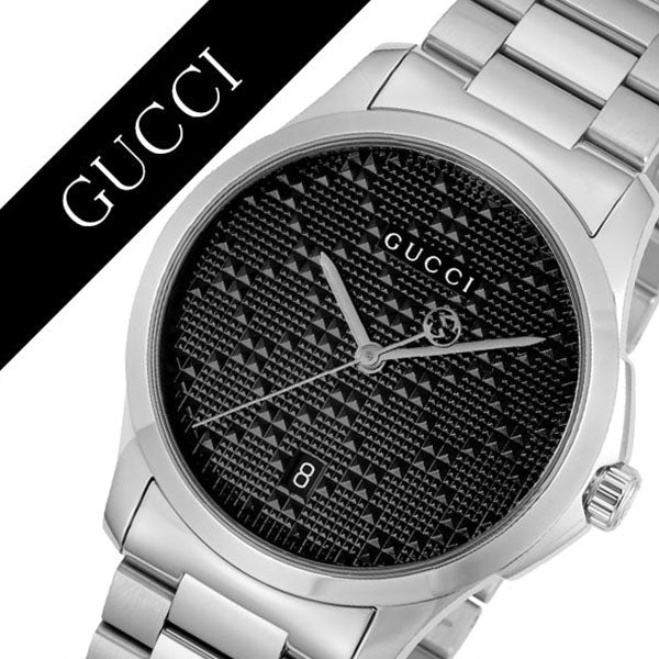  Shop Authentic Gucci G Timeless Black Dial Silver Steel Strap Watch For Men - YA126460 - Luxxuri