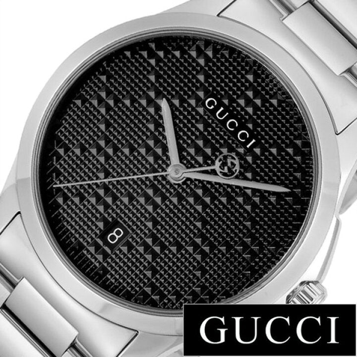  Shop Authentic Gucci G Timeless Black Dial Silver Steel Strap Watch For Men - YA126460 - Luxxuri