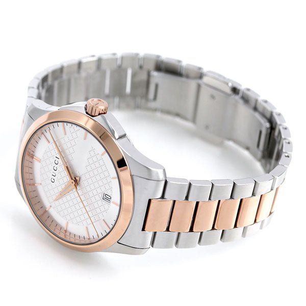  Shop Authentic Gucci G Timeless Silver Dial Two Tone Steel Strap Watch For Men - YA126473 - Luxxuri