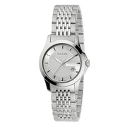  Shop Authentic Gucci G Timeless Silver Dial Silver Steel Strap Watch For Women - YA126501 - Luxxuri