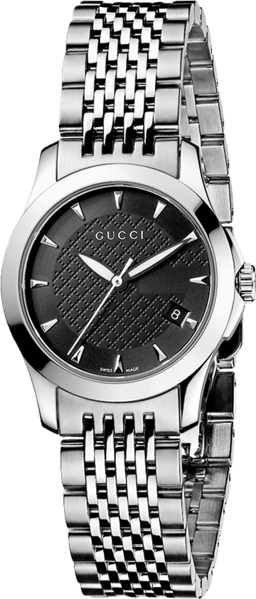  Shop Authentic Gucci G Timeless Black Dial Silver Steel Strap Watch For Women - YA126502 - Luxxuri