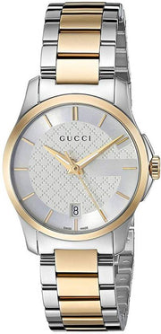  Shop Authentic Gucci G Timeless Silver Dial Two Tone Steel Strap Watch For Women - YA126563 - Luxxuri