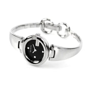  Shop Authentic Gucci Guccisima Quartz Black Dial Silver Steel Strap Watch For Women - YA134501 - Luxxuri