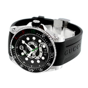  Shop Authentic Gucci Dive Quartz Kingsnake Black Dial Black Rubber Strap Watch For Men - YA136217 - Luxxuri