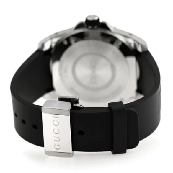  Shop Authentic Gucci Dive Quartz Kingsnake Black Dial Black Rubber Strap Watch For Men - YA136217 - Luxxuri