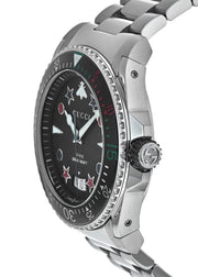  Shop Authentic Gucci Dive Quartz Black Dial Silver Steel Strap Watch For Men - YA136221 - Luxxuri