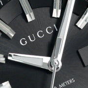  Shop Authentic Gucci GG2570 Quartz Black Dial Silver Steel Strap Watch For Men - YA142401 - Luxxuri