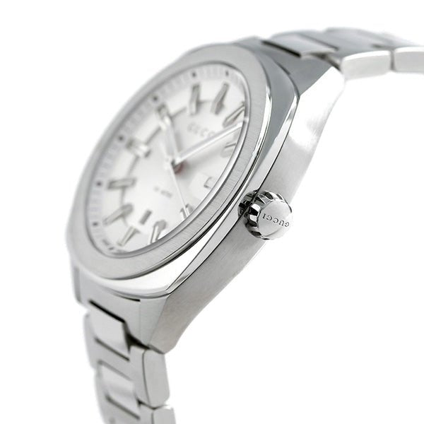  Shop Authentic Gucci G Timeless GG2570 Silver Dial Silver Steel Strap Watch For Men - YA142402 - Luxxuri