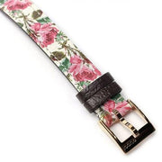  Shop Authentic Gucci G-Frame Floral Mother of Pearl Dial White Leather Strap Watch For Women - YA147406 - Luxxuri