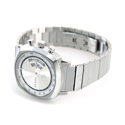  Shop Authentic Gucci Grip Collection Quartz Silver Dial Silver Steel Strap Watch For Men - YA157302 - Luxxuri