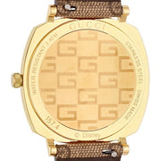  Shop Authentic Gucci Grip Disney Mickey Mouse Gold Dial Brown Leather Strap Watch For Women - YA157420 - Luxxuri
