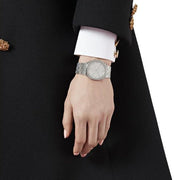 Shop Authentic Gucci 25H Quartz Silver Dial Silver Steel Strap Watch For Women - YA163402 - Luxxuri