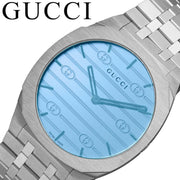  Shop Authentic Gucci 25H Quartz Blue Dial Silver Steel Strap Unisex Watch - YA163408 - Luxxuri