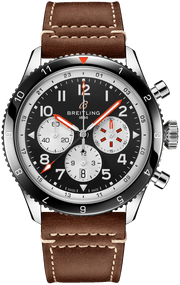  Shop Authentic Breitling Super Avi B04 Chronograph GMT 46 Mosquito Black Dial Brown Leather Strap Watch for Men - YB04451A1B1X1 - Luxxuri