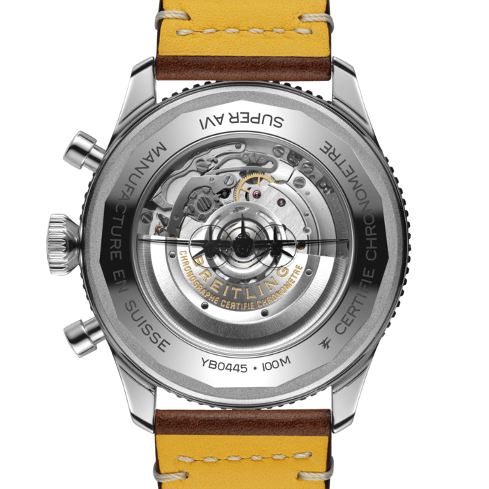  Shop Authentic Breitling Super Avi B04 Chronograph GMT 46 Mosquito Black Dial Brown Leather Strap Watch for Men - YB04451A1B1X1 - Luxxuri