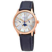  Shop Authentic Movado Heritage Celestograf White Mother of Pearl Dial Blue Leather Strap Watch For Women - 3650011 - Luxxuri