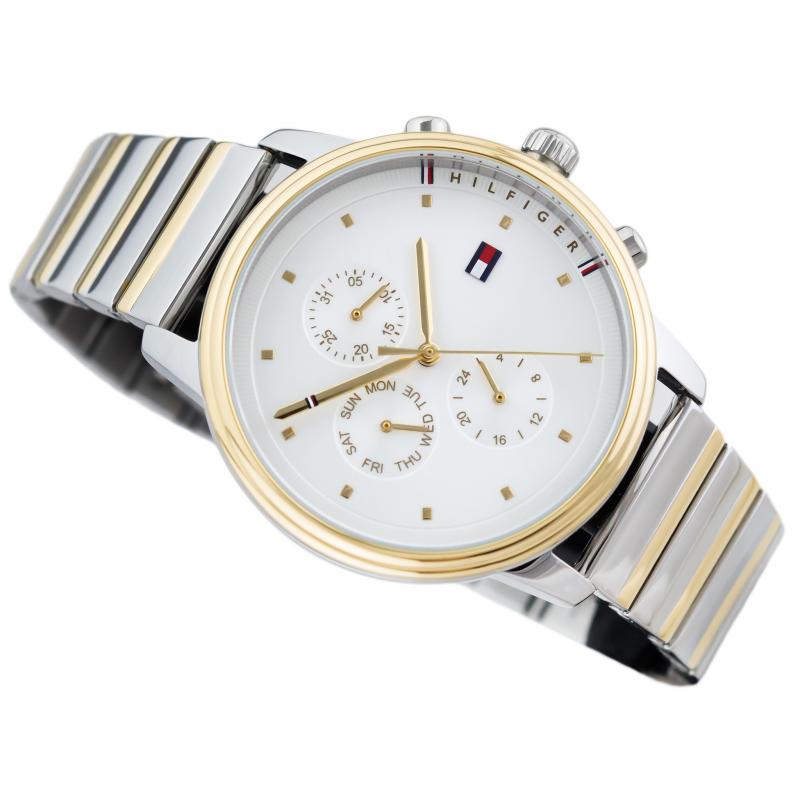  Shop Authentic Tommy Hilfiger Blake Silver Dial Two Tone Steel Strap Watch for Women - 1781908 - Luxxuri