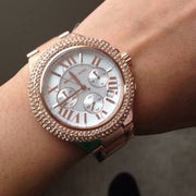  Shop Authentic Michael Kors Camille Chronograph White Dial Rose Gold Steel Strap Watch for Women - MK5636 - Luxxuri