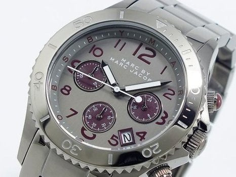  Shop Authentic Marc Jacobs Rock Chronograph Gunmetal Grey Dial Grey Steel Strap Watch for Men - MBM3160 - Luxxuri