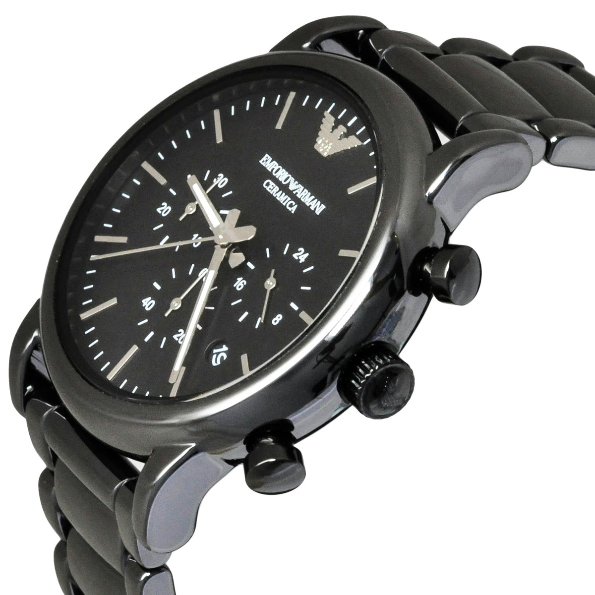  Shop Authentic Emporio Armani Luigi Chronograph Black Dial Black Stainless Steel Watch For Men - AR1507 - Luxxuri