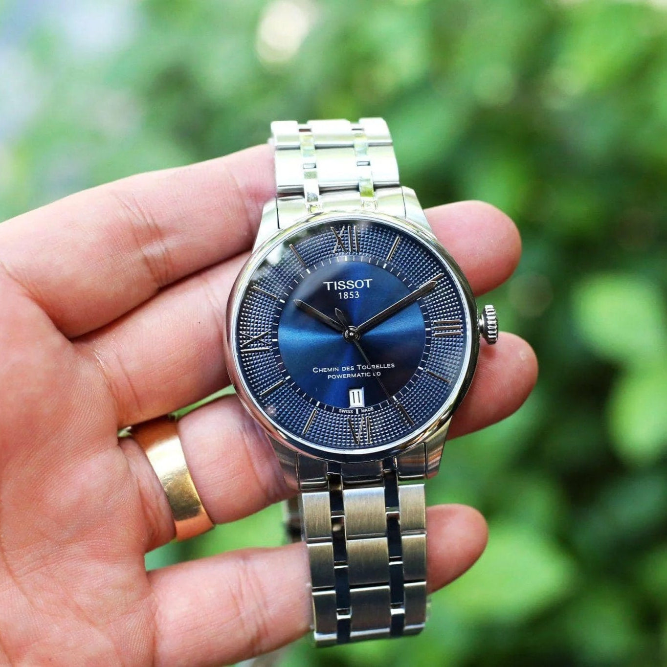 Shop Authentic Tissot Chemin Des Tourelles Powermatic 80 Blue Dial Silver Steel Strap Watch for Men - T099.407.11.048.00 - Luxxuri