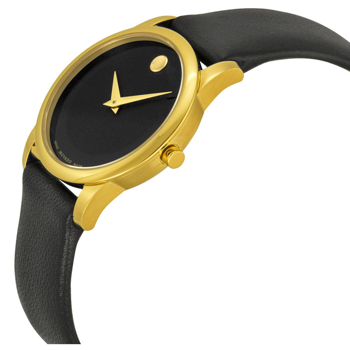  Shop Authentic Movado Museum Classic Black Dial Black Leather Strap Watch For Women - 0606877 - Luxxuri