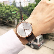  Shop Authentic Calvin Klein High Noon Silver Dial Brown Leather Strap Watch for Men - K8M216G6 - Luxxuri
