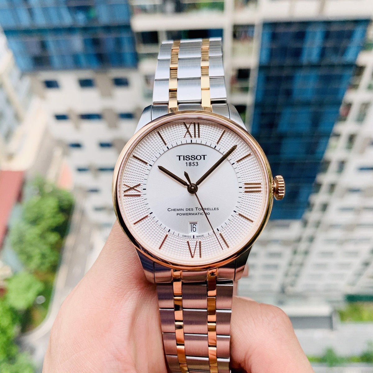  Shop Authentic Tissot Chemin des Tourelles Powermatic 80 Silver Dial Two Tone Steel Strap Watch for Men - T099.407.22.038.02 - Luxxuri