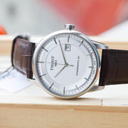  Shop Authentic Tissot Luxury Powermatic 80 Silver Dial Brown Leather Strap Watch For Men - T086.407.16.031.00 - Luxxuri