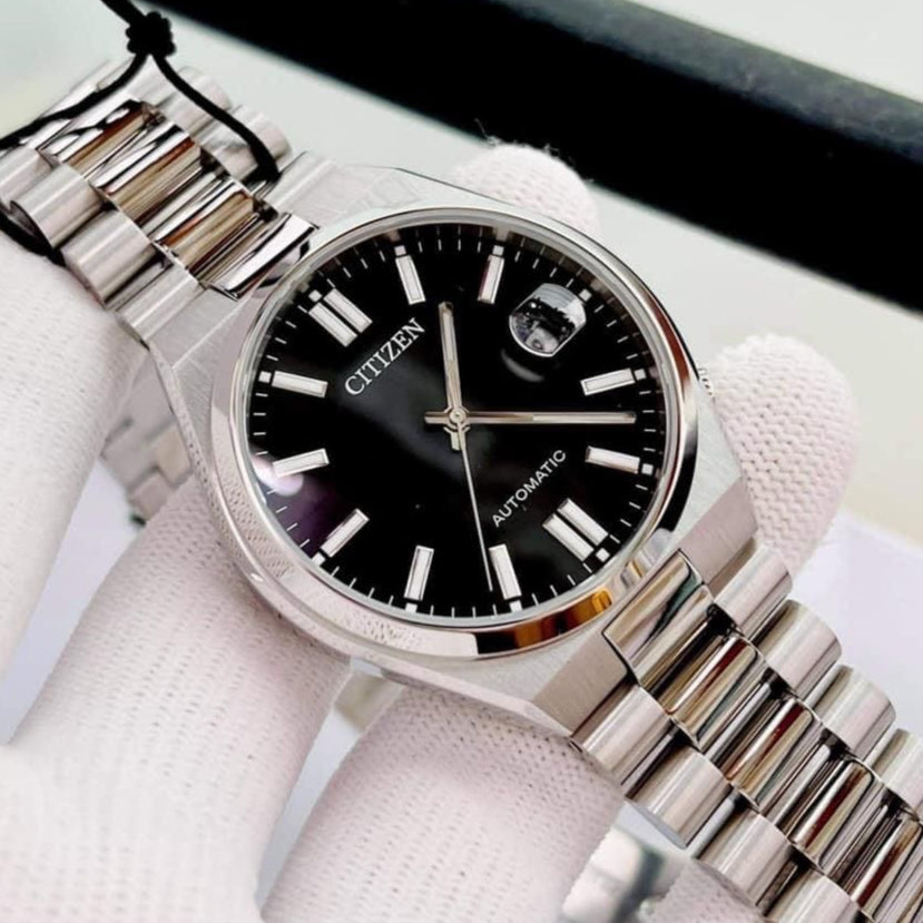  Shop Authentic Citizen Tsuyosa Automatic Black Dial Silver Steel Strap Watch For Men - NJ0150-81E - Luxxuri