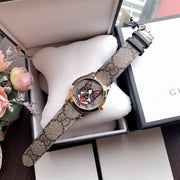  Shop Authentic Gucci G Timeless Brown Dial Brown Leather Strap Watch For Women - YA1264056 - Luxxuri