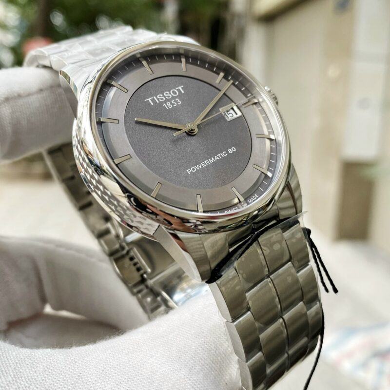  Shop Authentic Tissot Luxury Powermatic 80 Grey Dial Silver Steel Strap Watch for Men - T086.407.11.061.00 - Luxxuri