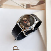  Shop Authentic Gucci G Timeless Bee Black Dial Black Leather Strap Watch For Women - YA1264067 - Luxxuri