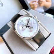  Shop Authentic Calvin Klein High Noon Chronograph White Dial Black Leather Strap Watch for Men - K8M271C6 - Luxxuri
