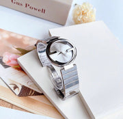  Shop Authentic Gucci G Interlocking Silver Dial Silver Steel Strap Watch For Women - YA133503 - Luxxuri