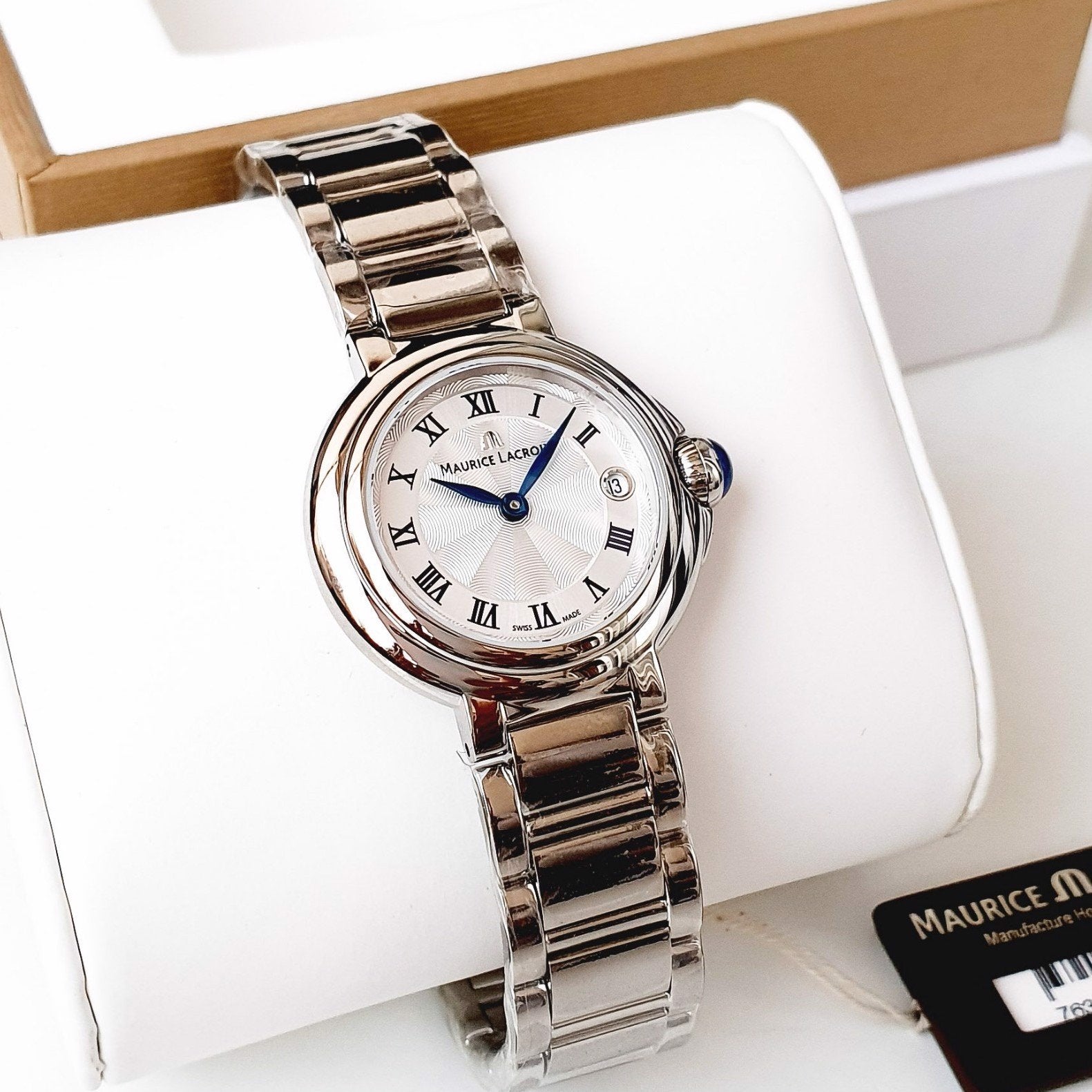  Shop Authentic Maurice Lacroix Fiaba Silver Dial Silver Steel Strap Watch for Women - FA1004-SS002-110-1 - Luxxuri