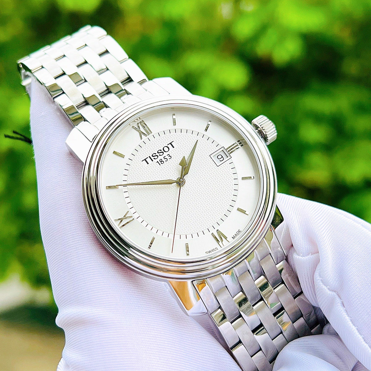  Shop Authentic Tissot T Classic Bridgeport Silver Dial Silver Mesh Bracelet Watch For Men - T097.410.11.038.00 - Luxxuri