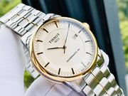  Shop Authentic Tissot Luxury Powermatic 80 Gold Dial Silver Steel Strap Watch For Men - T086.407.22.261.00 - Luxxuri