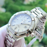  Shop Authentic Tag Heuer Aquaracer Automatic White Dial Silver Steel Strap Watch for Men - WAY2111.BA0928 - Luxxuri