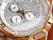  Shop Authentic Bulova Crystal Collection Octova White Dial Gold Steel Strap Watch for Men - 98C126 - Luxxuri