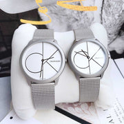  Shop Authentic Calvin Klein Minimal White Dial Silver Mesh Bracelet Watch for Women - K3M5215X - Luxxuri
