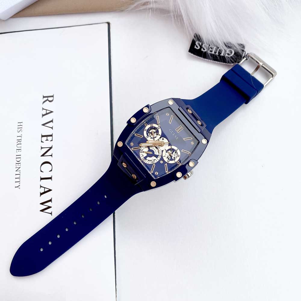 Shop Authentic Guess Phoenix Multifunction Blue Dial Blue Rubber Strap Watch for Men - GW0203G7 - Luxxuri