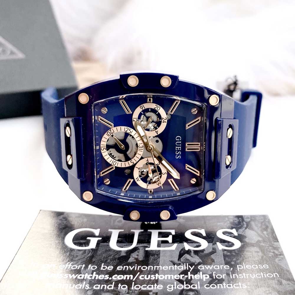 Shop Authentic Guess Phoenix Multifunction Blue Dial Blue Rubber Strap Watch for Men - GW0203G7 - Luxxuri