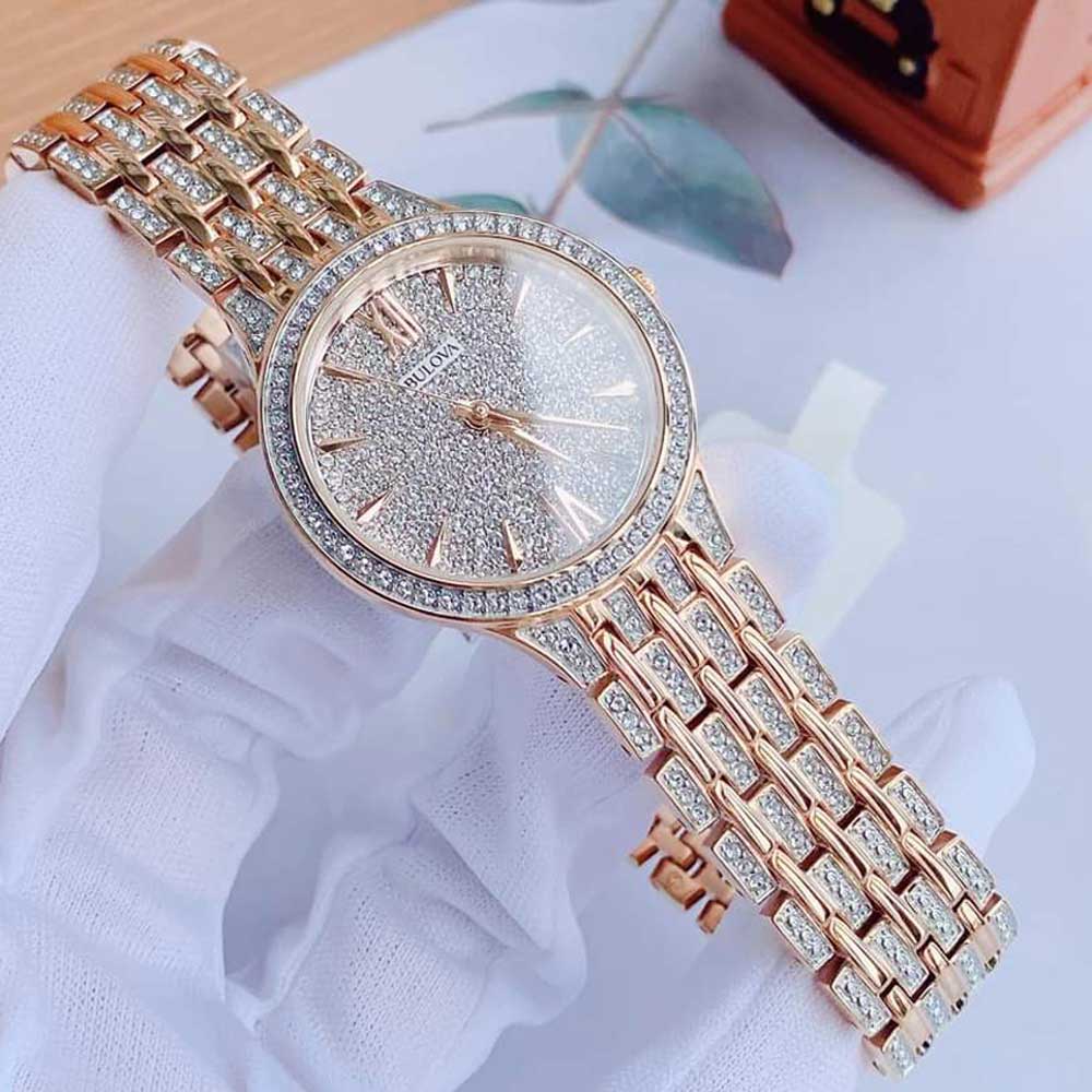  Shop Authentic Bulova Crystal Collection Silver Crystals Dial Two Tone Steel Strap Watch for Women - 98L235 - Luxxuri