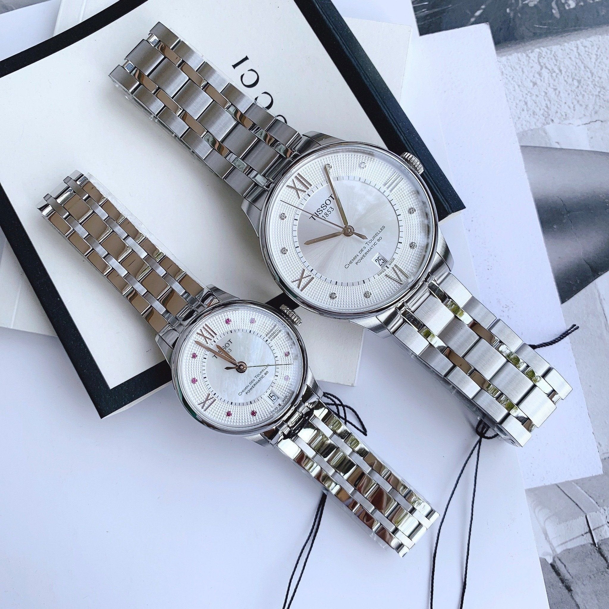  Shop Authentic Tissot Chemin Des Tourelles Powermatic 80 Diamonds Silver Dial Silver Steel Strap Watch for Men - T099.407.11.033.00 - Luxxuri