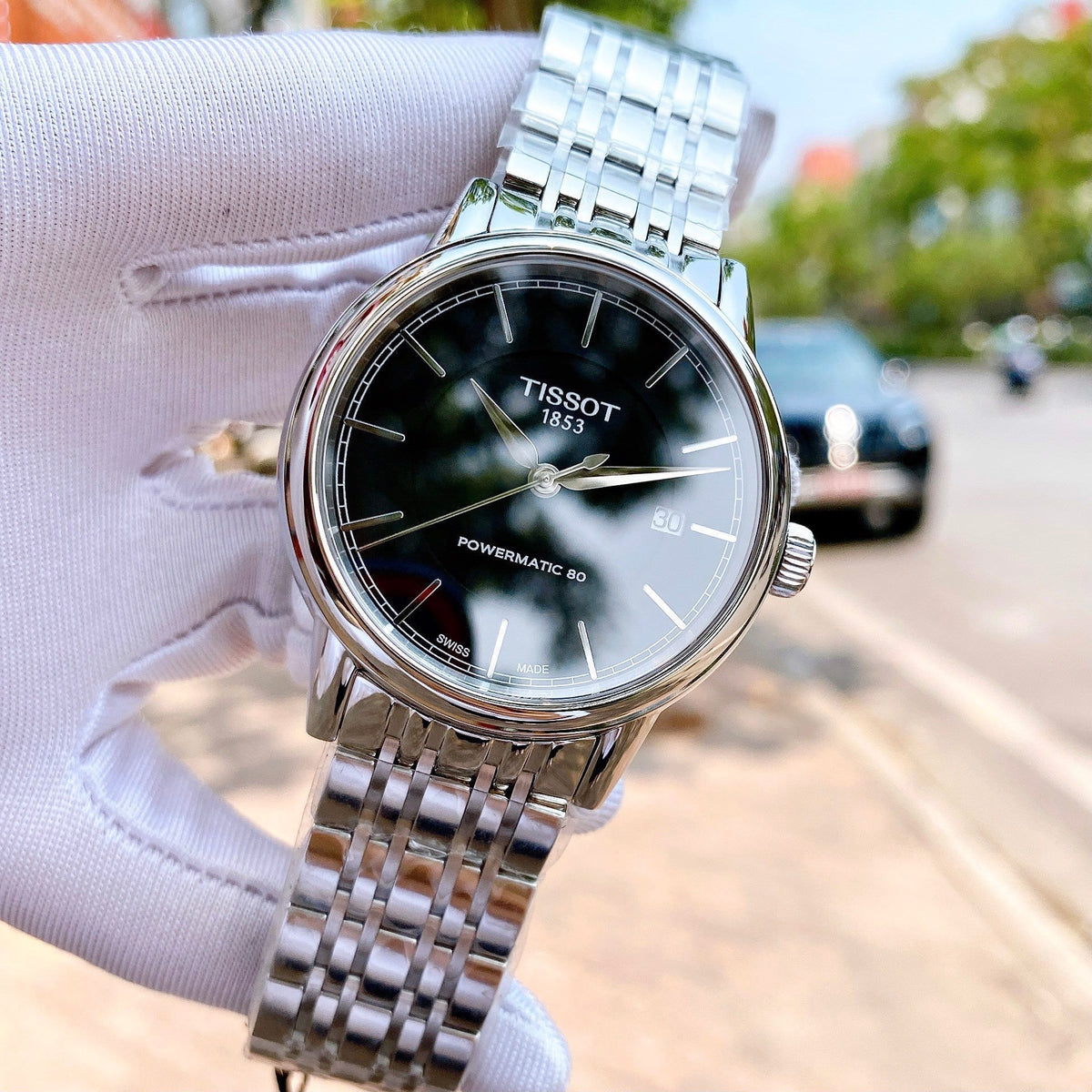  Shop Authentic Tissot Classic Carson Powermatic 80 Black Dial Silver Steel Strap Watch For Men - T085.407.11.051.00 - Luxxuri